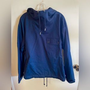 Pretty Green Overhead Parka - Navy Blue Large Jacket